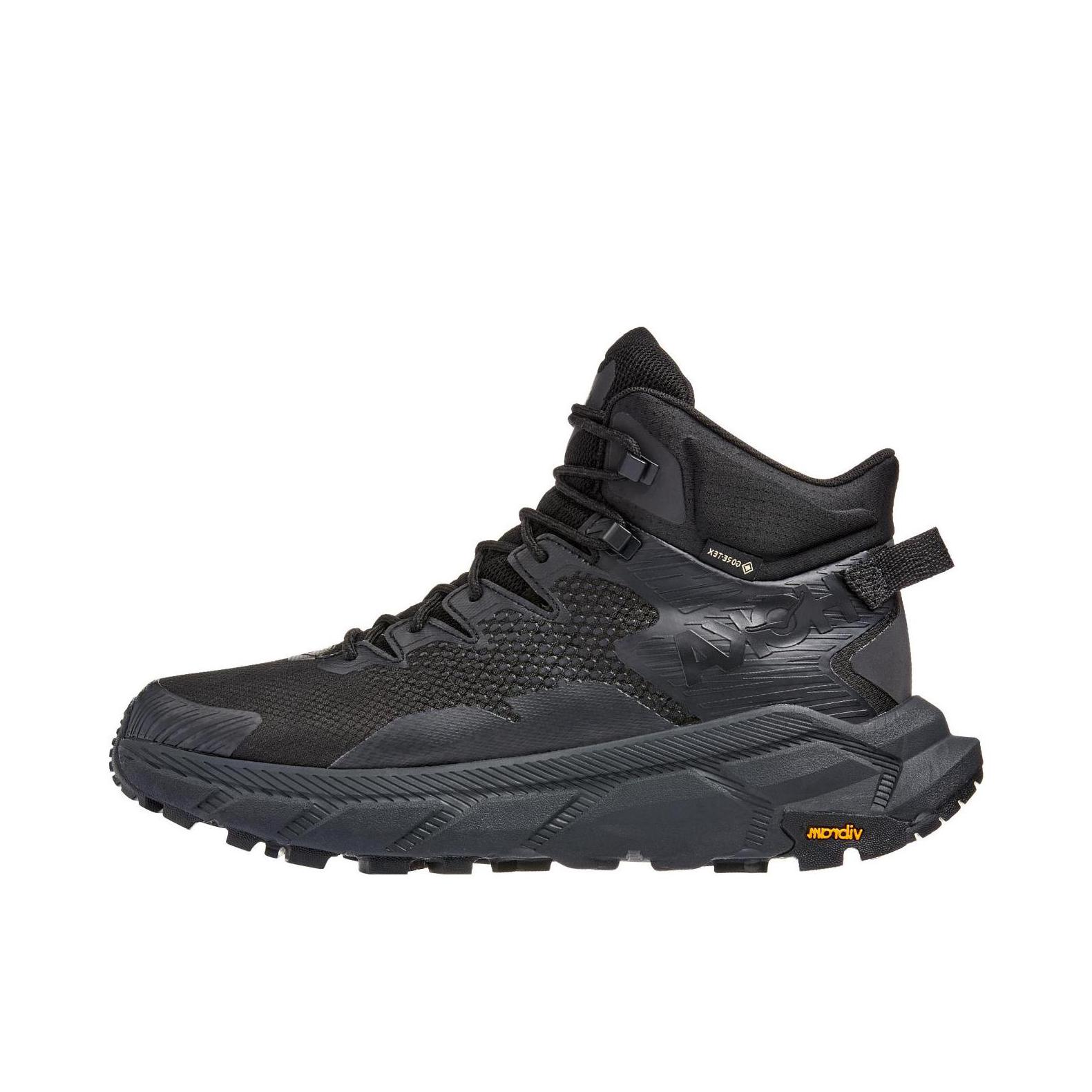推荐商品：HOKA ONE ONE  Trail Code GTX  舒适百搭 耐磨防滑 防水 稳定 越野徒步  登山鞋 黑色/鸦黑色