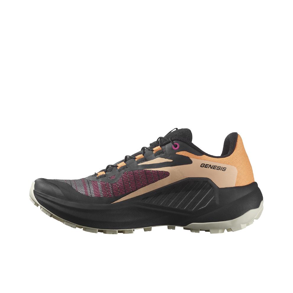 推荐商品：Salomon/萨洛蒙 Genesis 户外鞋 越野跑鞋 防水耐磨稳定支撑抓地敏捷长距离轻量包裹织物 女款/橙色/红色