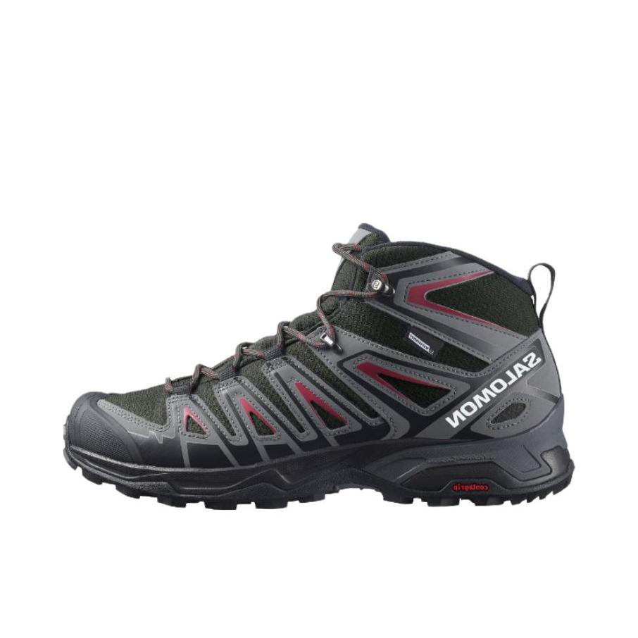 推荐商品：Salomon/萨洛蒙 X Ultra Pioneer 网布 防水耐磨 减震防滑 越野 织物 抗冲击 户外鞋 徒步鞋 红色  