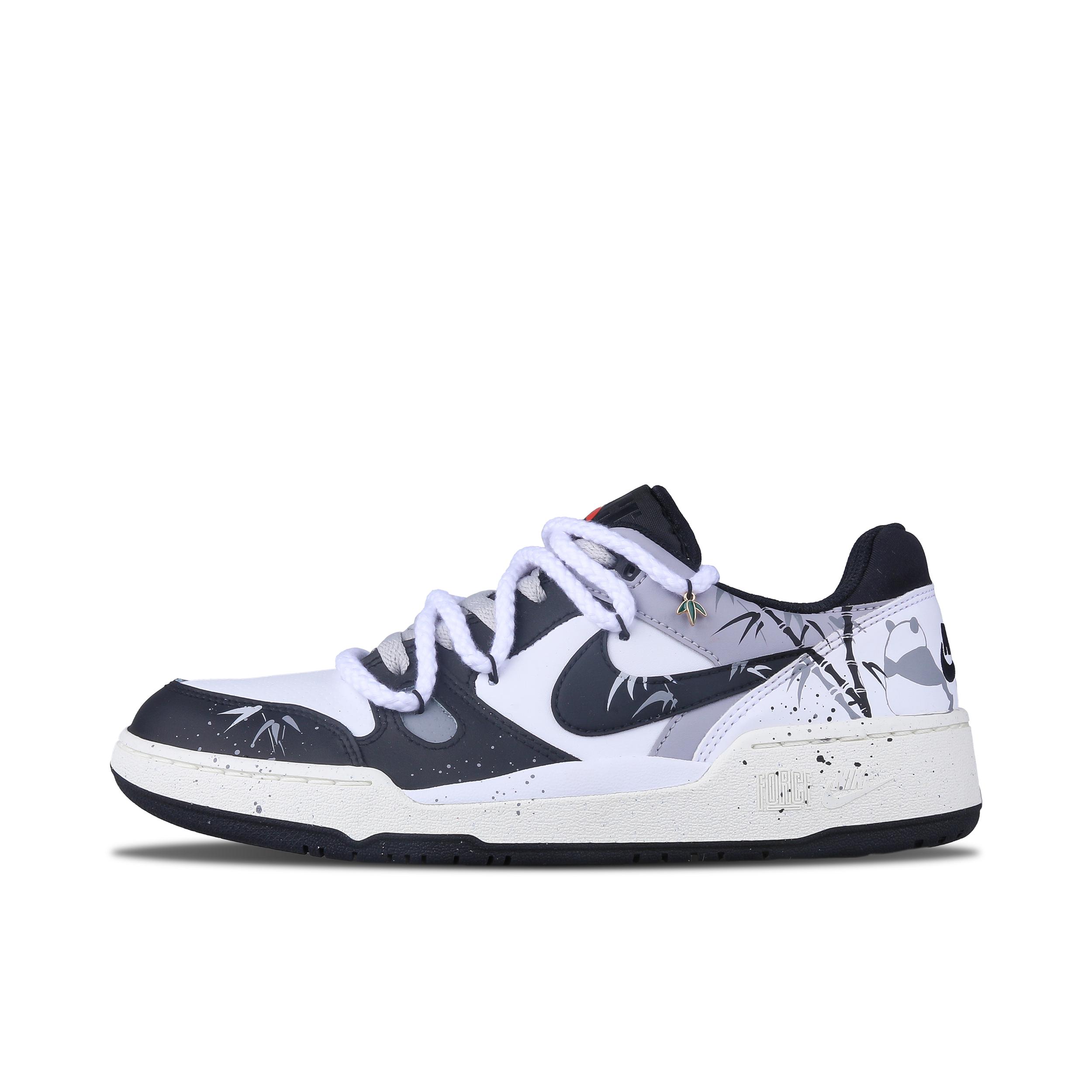 推荐商品：【定制球鞋】Nike Full Force 板鞋 合成革防水防滑耐磨国潮风美式 竹影熊猫 