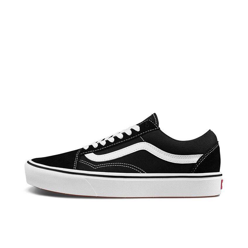 Vans Old Skool 滑板鞋 板鞋 轻便防滑复古舒适经典 Black/True White ComfyCush/黑灰白