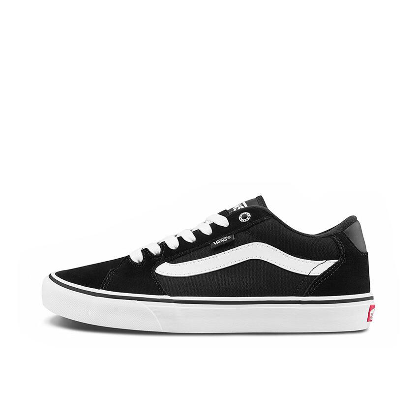 Vans Old Skool Faulkner 防滑耐磨 舒适轻便 简约 经典 美式 板鞋 Black/True White 黑白