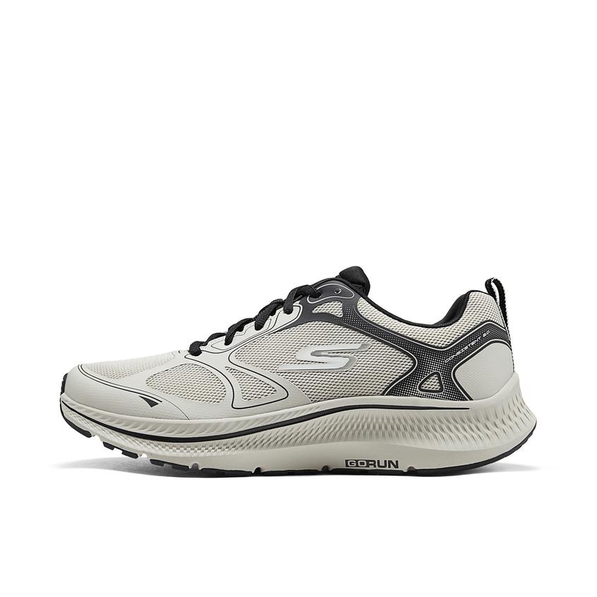 推荐商品：Skechers/斯凯奇 网布透气 缓震回弹 稳定支撑 耐磨软底 绑带 轻质 织物 跑鞋 220869 淡灰色