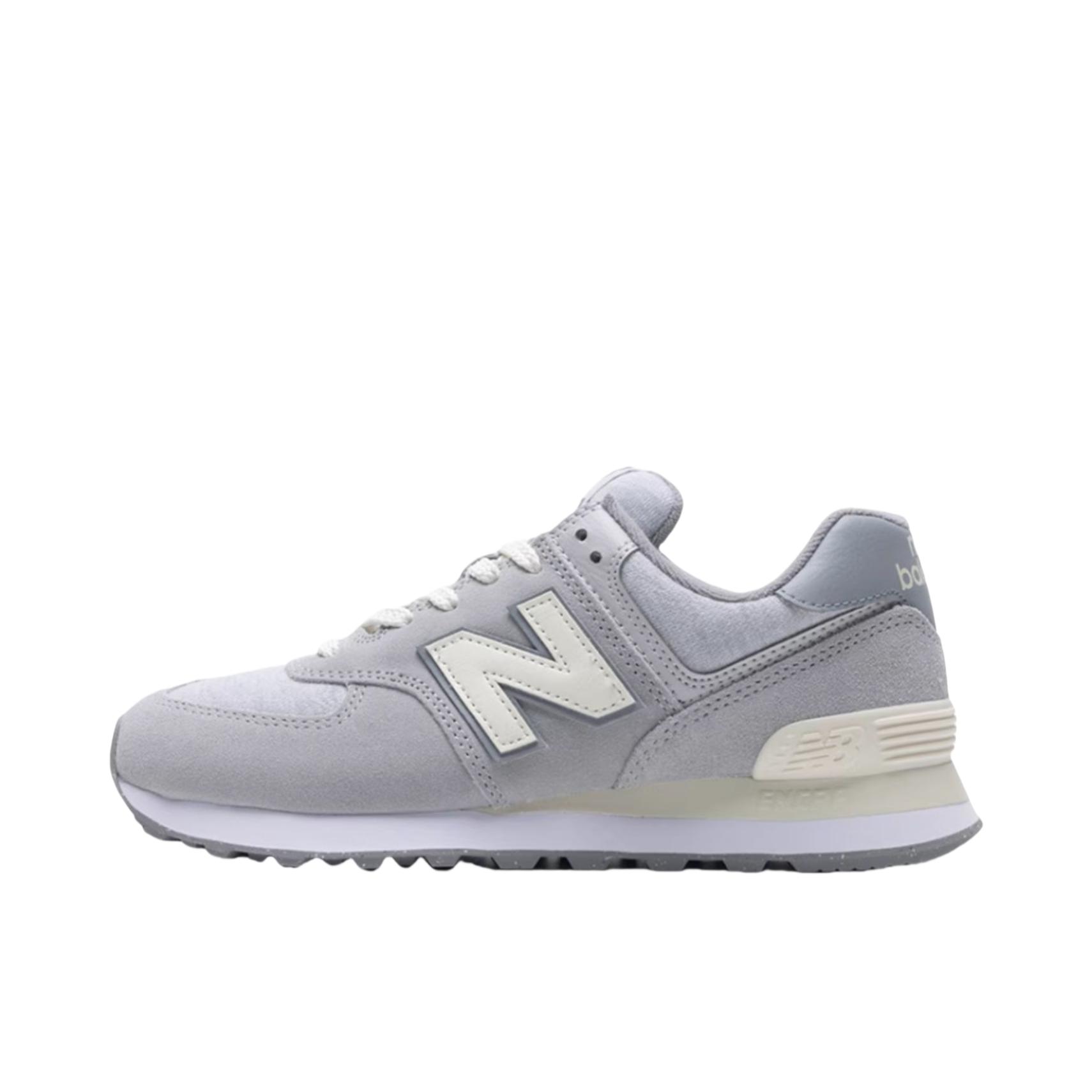 推荐商品：New Balance 574 运动休闲鞋 阿甘鞋 经典复古防滑耐磨缓震舒适透气时尚百搭轻便 白色/浅灰色