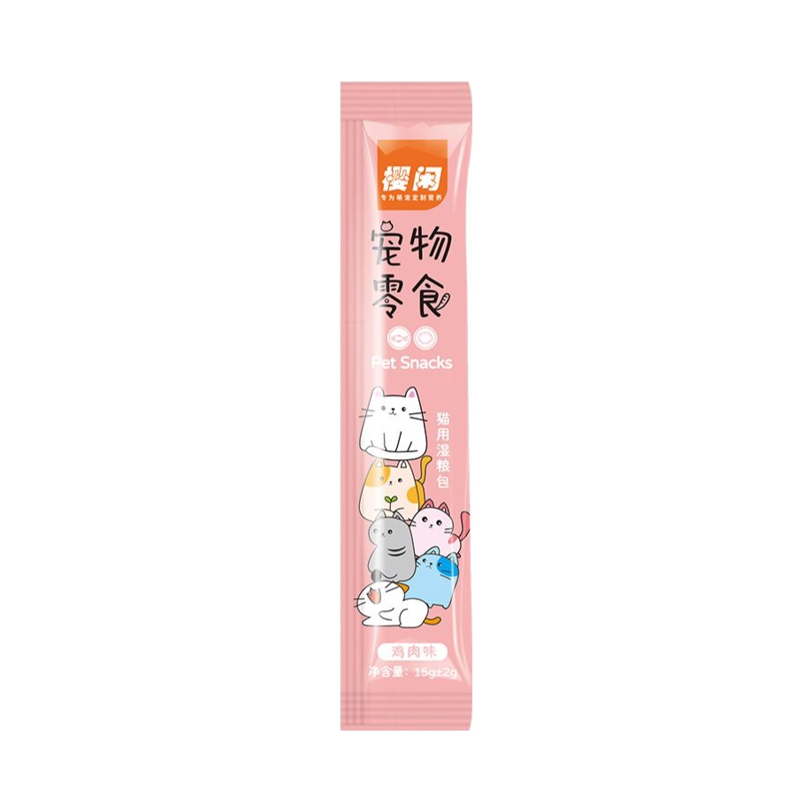 推荐商品：樱闲 全价零食猫条营养增肥
