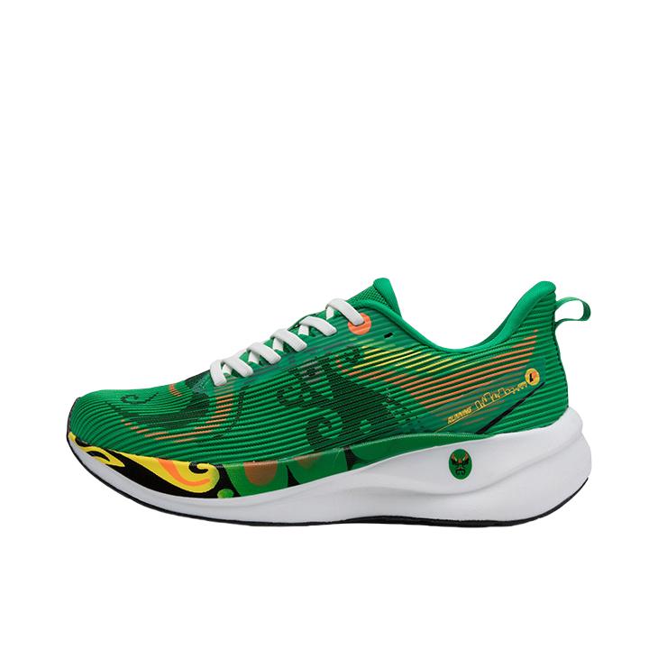 推荐商品：领跑梦想 休闲 学生 缓震 透气 耐磨 碳板 织物 短跑 跑鞋 9154203919773 青草绿