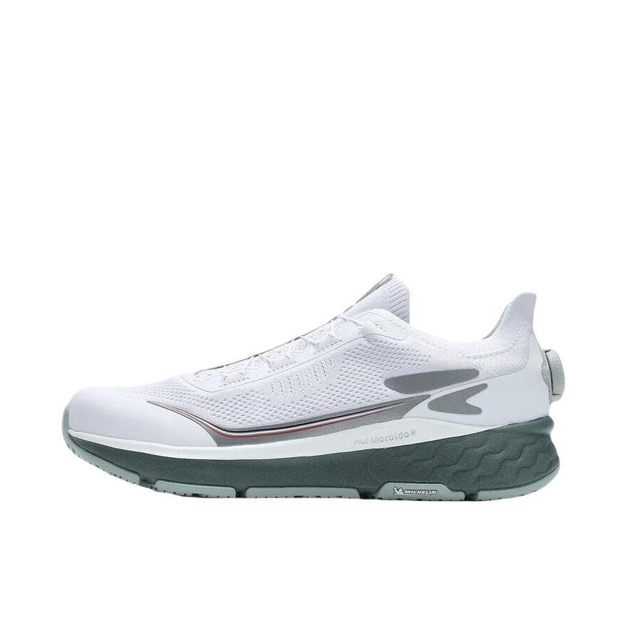 推荐商品：FILA/斐乐 BOA MIND 舒适轻便 减震透气 防滑耐磨 百搭 跑鞋 斐乐白/绿色