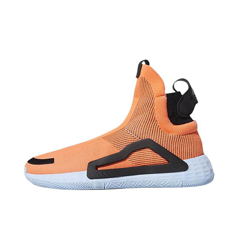 推荐商品：adidas N3xt L3v3l 篮球鞋 舒适运动防滑耐磨实战缓震复古 Hi-Res Coral 珊瑚橙/黑