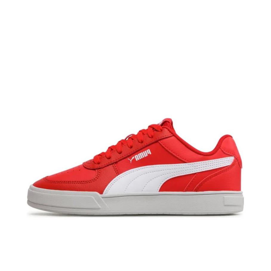 推荐商品：Puma/彪马 Caven Dime 小白鞋 板鞋 缓震回弹防滑耐磨轻便透气舒适百搭复古薄底美式流光风 深红色/白色