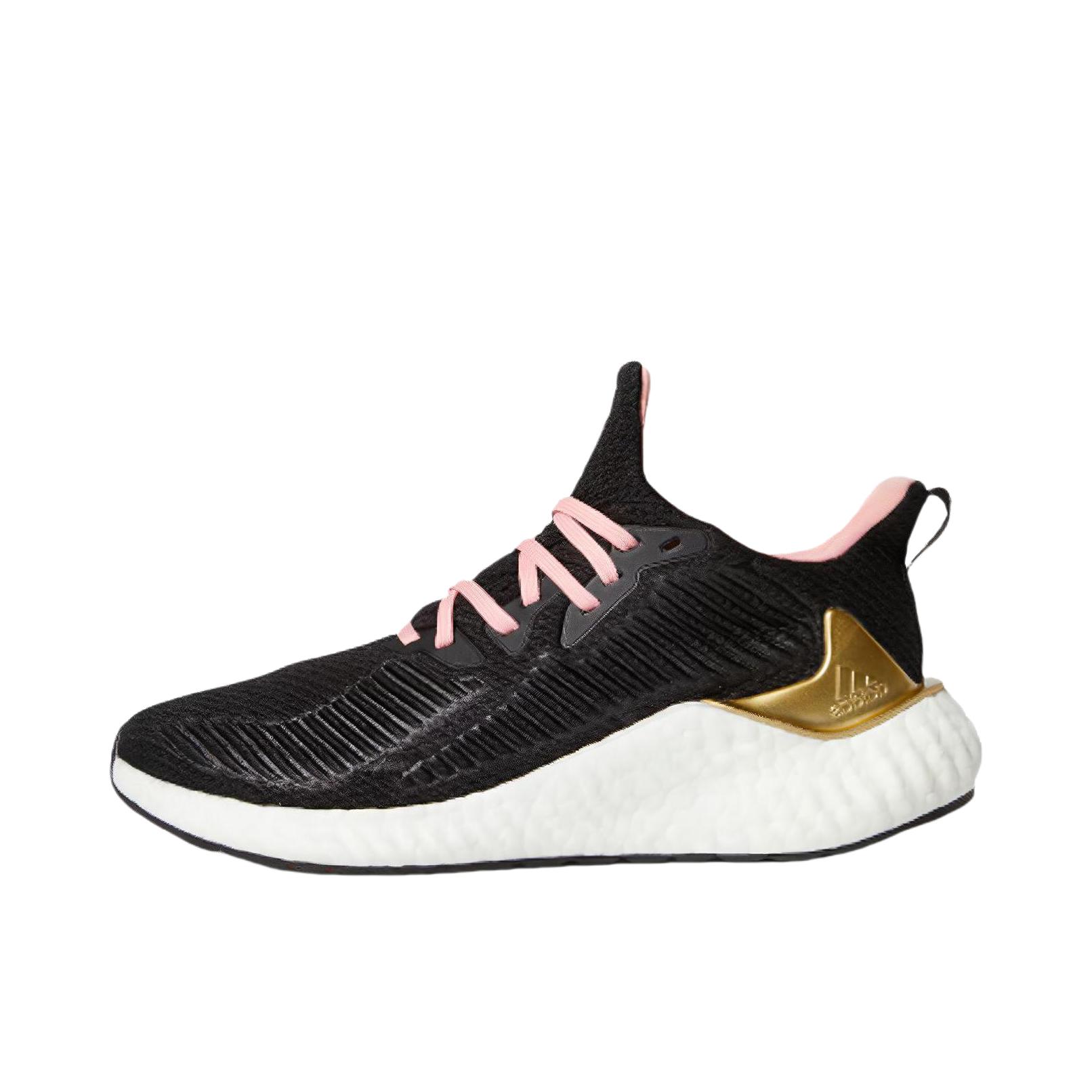 推荐商品：adidas AlphaBoost 跑鞋 减震回弹防滑耐磨网面舒适透气轻运动 女款/黑粉