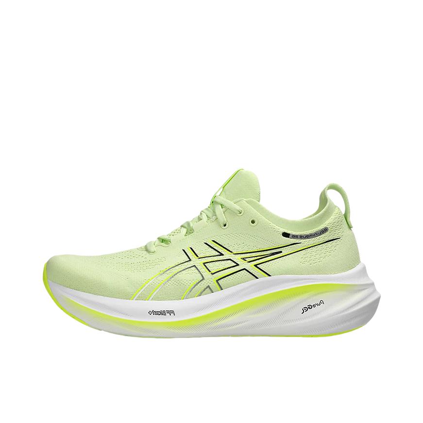 推荐商品：Asics/亚瑟士 Gel-Nimbus 26 跑鞋 缓震轻量回弹防滑耐磨舒适轻便稳定支撑马拉松短跑 黄色/绿色