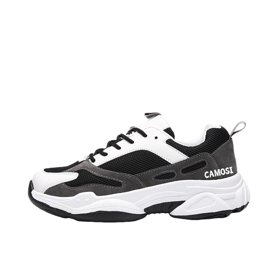 推荐商品：CAMOSI 系带 减震 低帮 厚底 老爹鞋 CBH-JF983 黑色/灰色