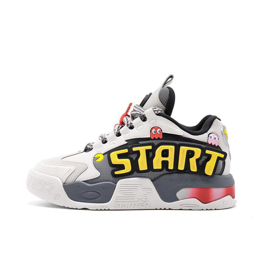 推荐商品：STARTER Vol系列 Y2K 板鞋 面包鞋 音浪鞋 舒适百搭休闲缓震防滑耐磨增高厚底减震 PAC-MAN联名/白色