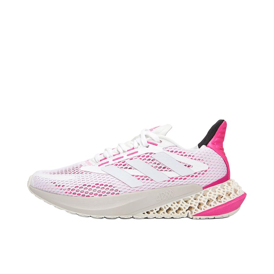 推荐商品：adidas 4D FWD Pulse 跑鞋 减震回弹防滑耐磨网面透气织物 白色/玫红 