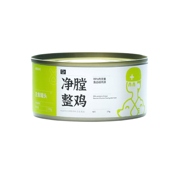 推荐商品：兽医张旭 净膛整鸡配方犬猫单禽罐头补充营养