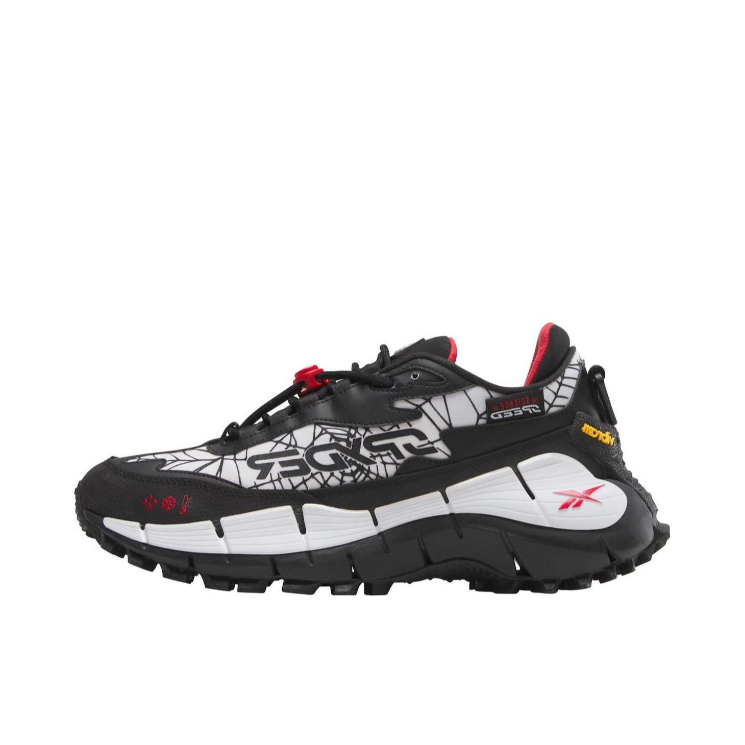推荐商品：Reebok/锐步 Zig Kinetica 2.5 户外 徒步 反毛皮 防水 简约 织物 合成革 训练鞋 SPYDER联名/白色/黑色 