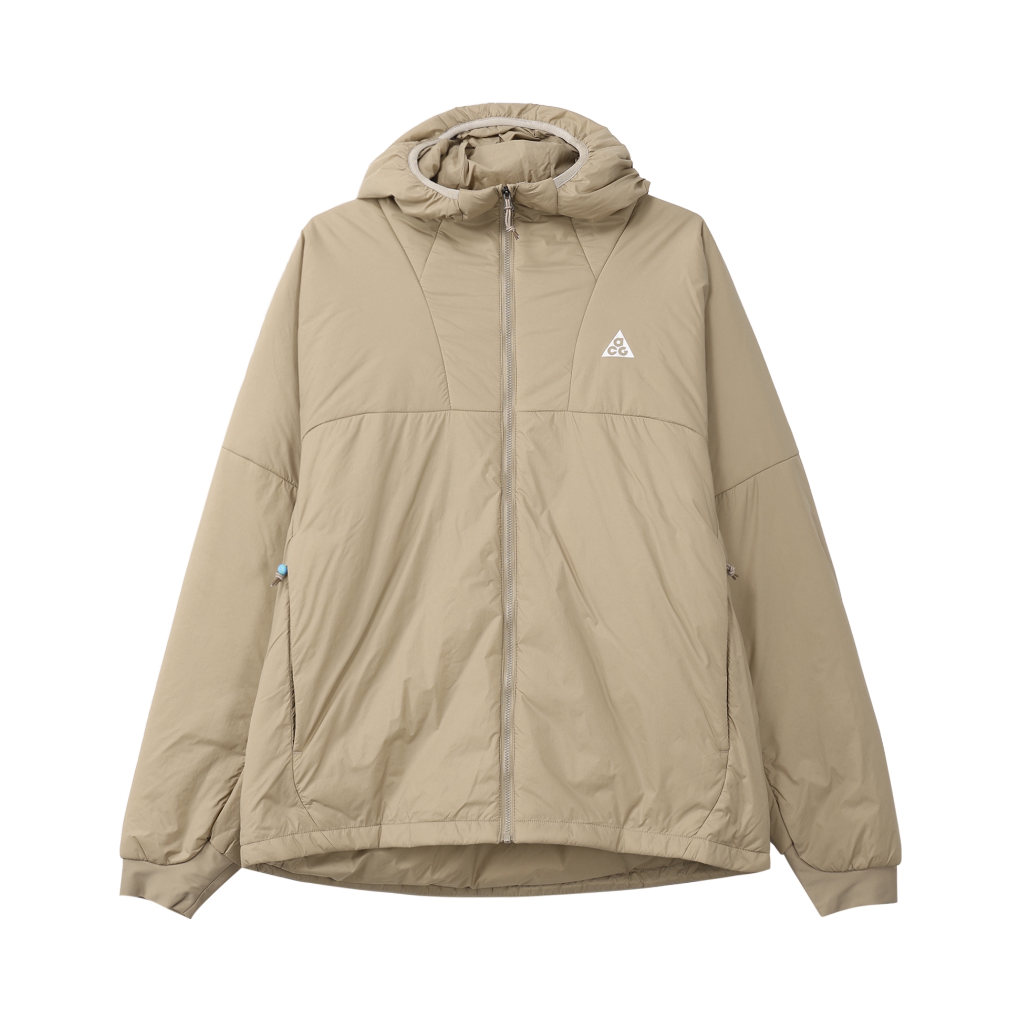 【布克同款】Nike ACG系列 THERMA FIT ADV机能风纯色梭织保暖开襟拉链连帽户外夹克 DV0364 卡其
