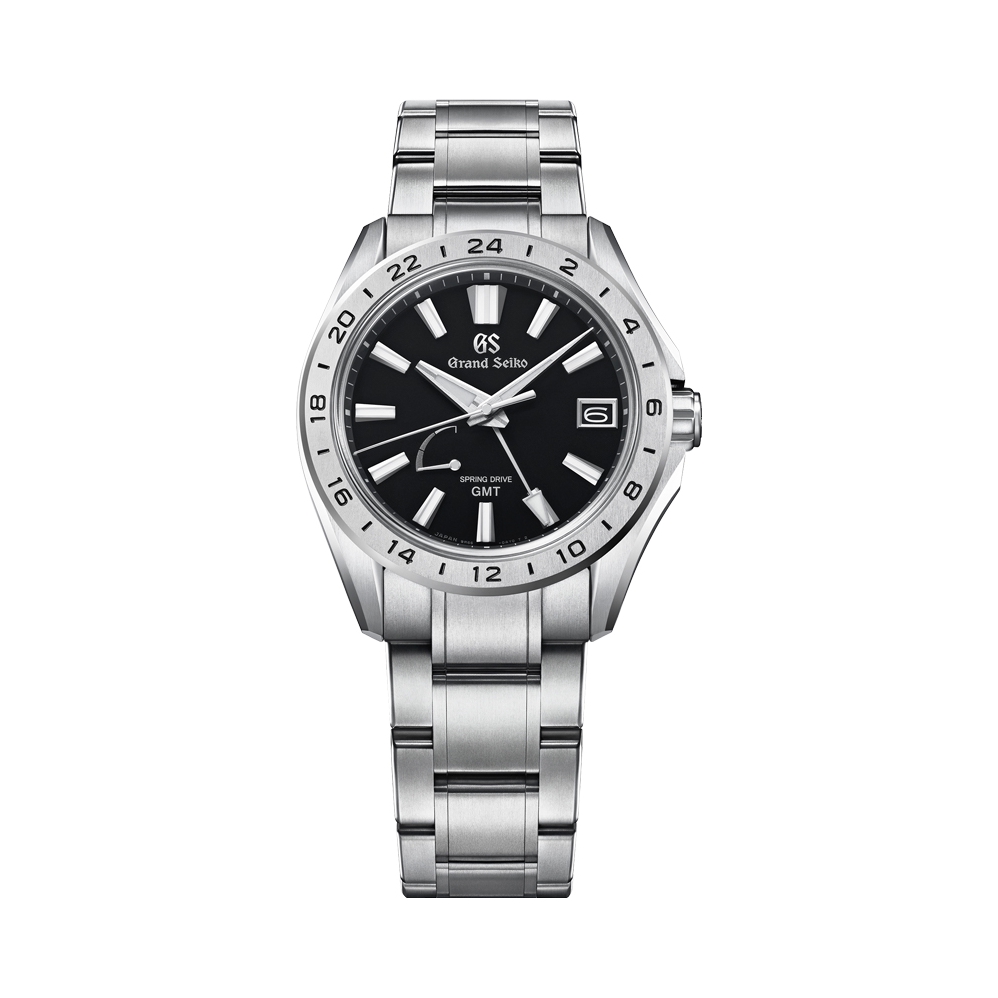 推荐商品：GrandSeiko/冠蓝狮 朝雾夜光两地时间钛表带机械男士手表