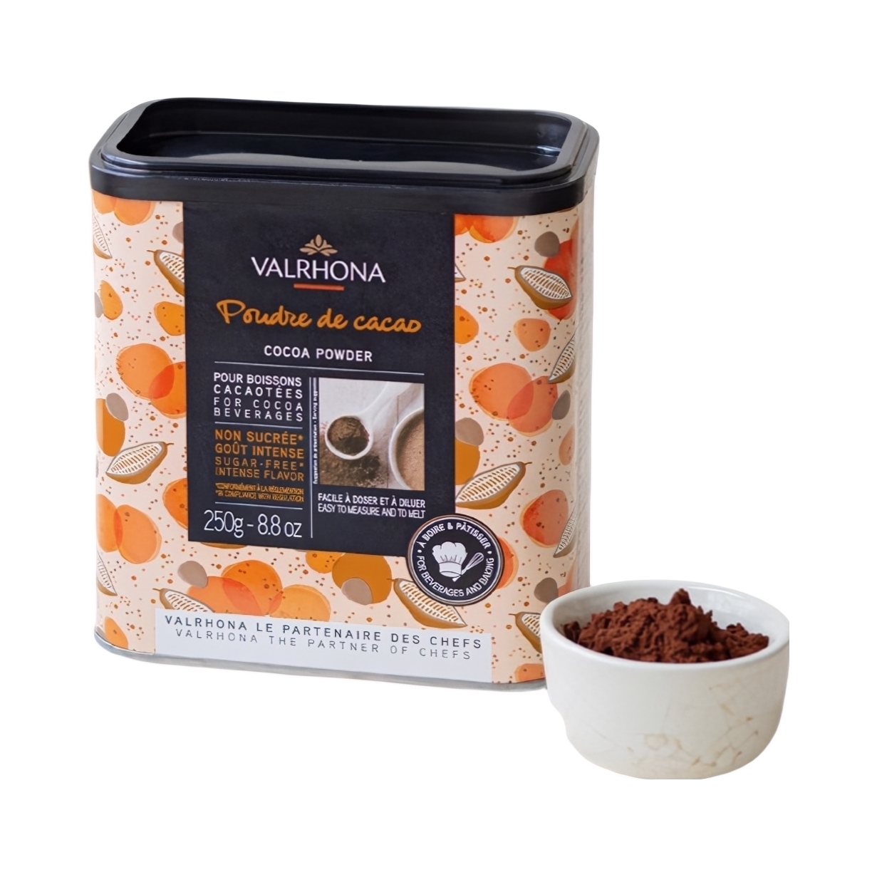 推荐商品：Valrhona/法芙娜 纯可可粉 250g 盒装 提拉米苏碱化脏脏包无糖无添加糖