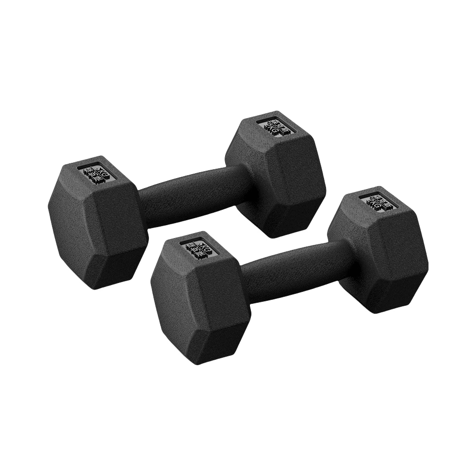 推荐商品：森克斯 健身 家用 练臂肌 固定 六角 包胶 哑铃 5-5-7