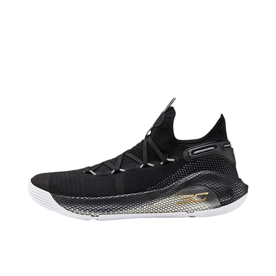 推荐商品：Under Armour/安德玛 Curry 6 舒适轻便 减震回弹 防滑耐磨 透气 颗粒鞋底 实战 篮球鞋 Black 黑金