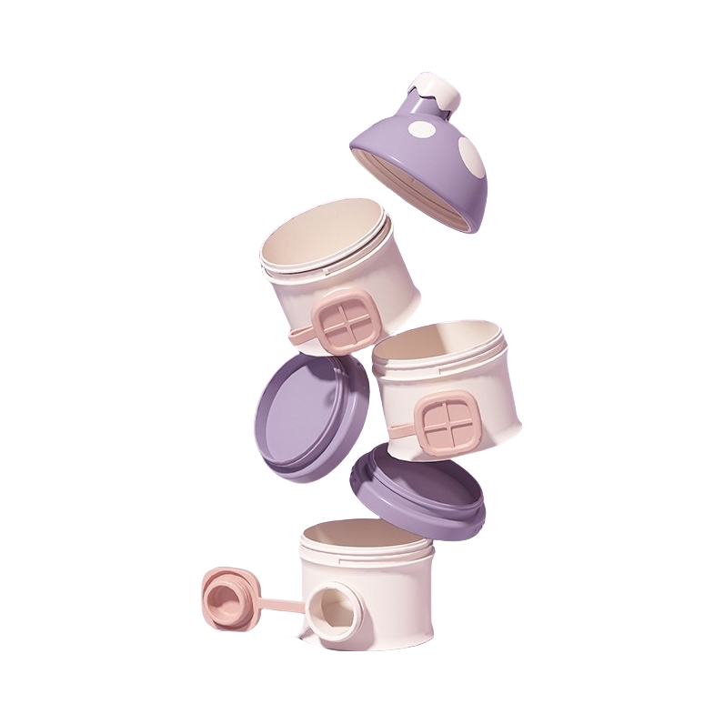 推荐商品：巴比象/Barbie Elephant 儿童蘑菇防潮多分格奶粉盒密封