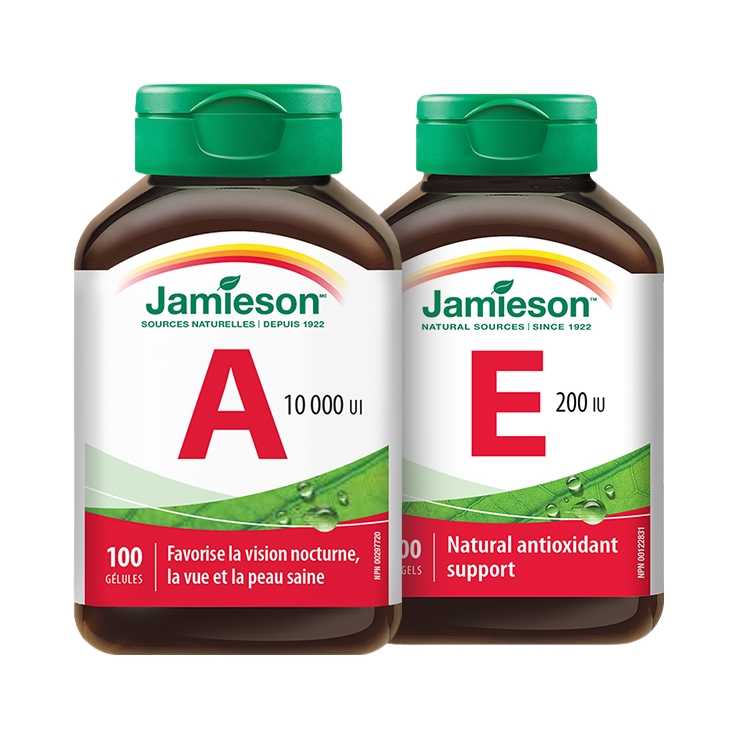 推荐商品：Jamieson/健美生 维生素A胶囊+维生素E胶囊组合装 高含量维他命内服外用