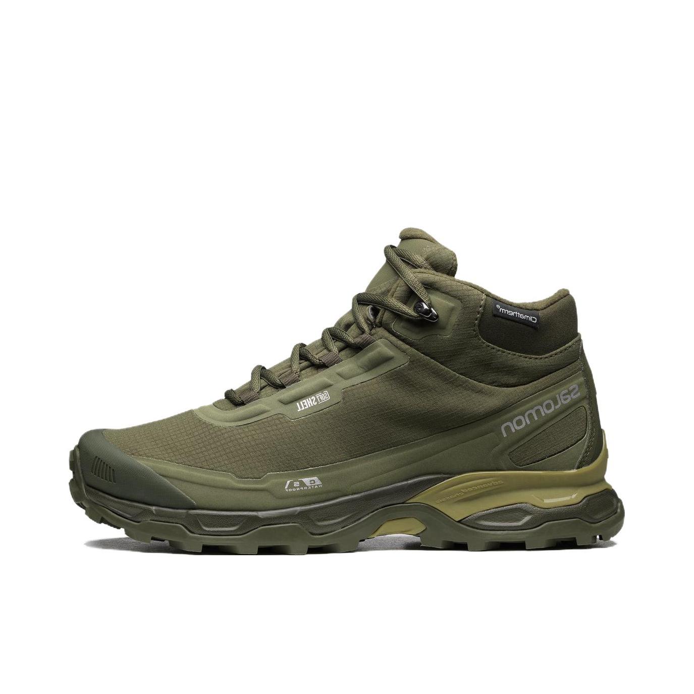 推荐商品：Salomon/萨洛蒙 Shelter CS WP 舒适耐磨 越野徒步 登山 户外鞋 橄榄绿