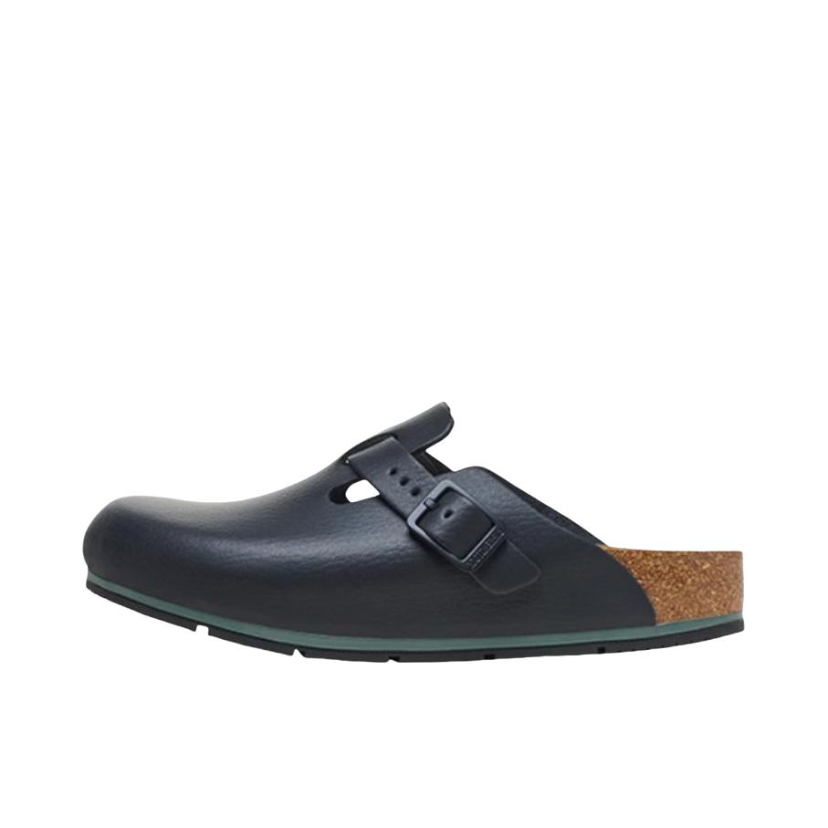 推荐商品：Birkenstock Boston Pro 牛皮革 圆头 搭扣 包头 舒适防滑 防磨 百搭时尚 拖鞋 黑色