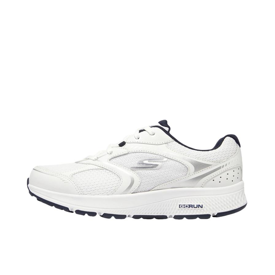 推荐商品：Skechers/斯凯奇 Go Run Consistent 软底 休闲轻质 增高鞋 跑鞋 女款/白色/海军蓝