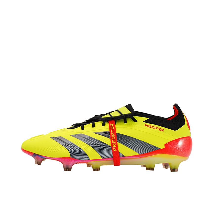 推荐商品：adidas Predator Elite FG 顶级 胶质长钉 天然硬草地 圆头 足球鞋 黄色/红色
