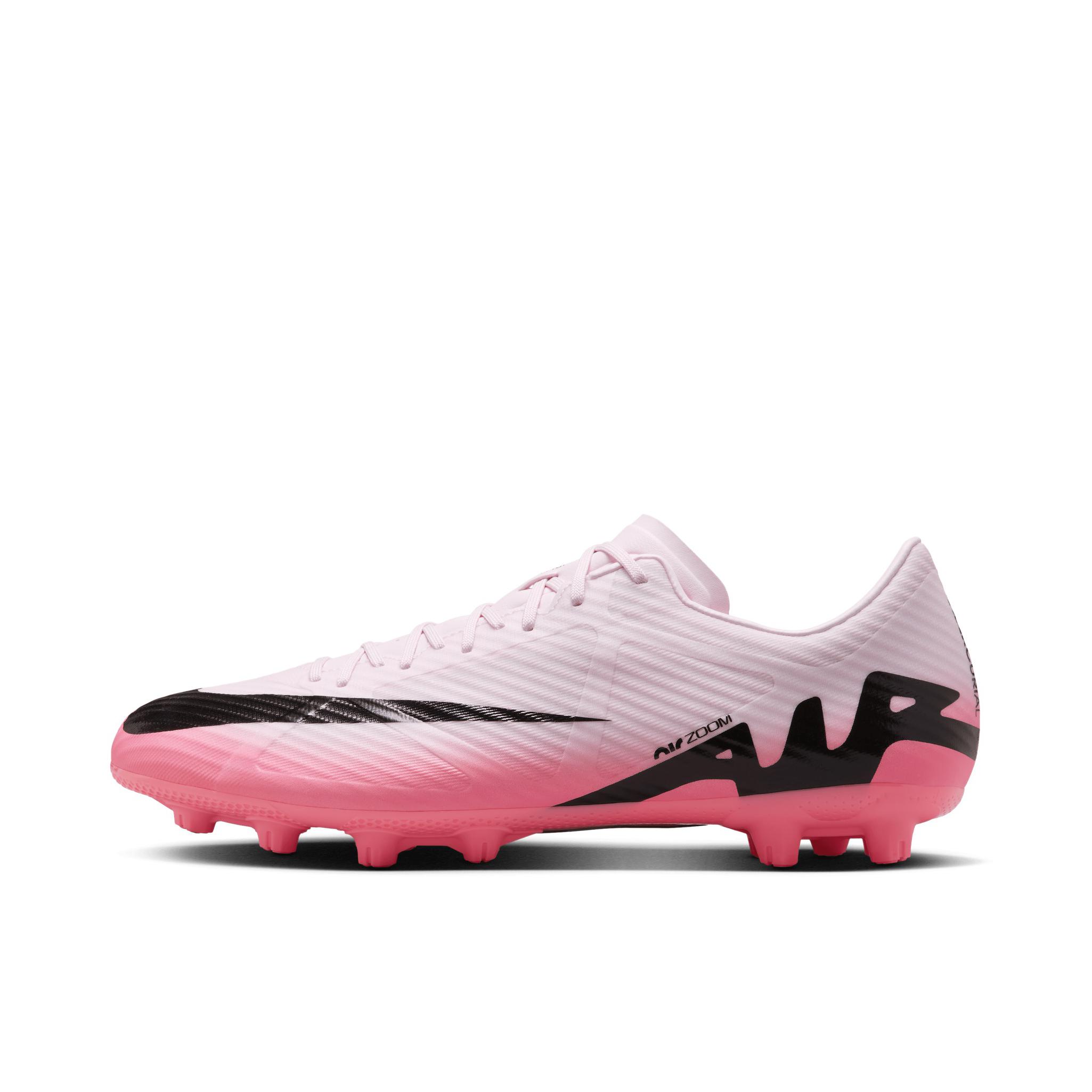 推荐商品：Nike Air Zoom Vapor 15 ACADEMY HG 顶级 胶质短钉 硬草地 耐磨 足球鞋 粉色泡沫/黑色