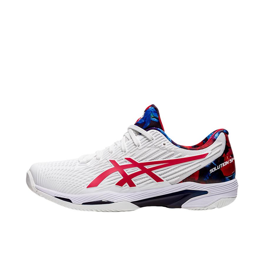 推荐商品：Asics/亚瑟士 Solution Speed FF 2 防滑耐磨 缓震轻便 网布透气 舒适回弹 轻量 支撑 网面 织物 合成革 休闲运动 网球鞋 白色/红色