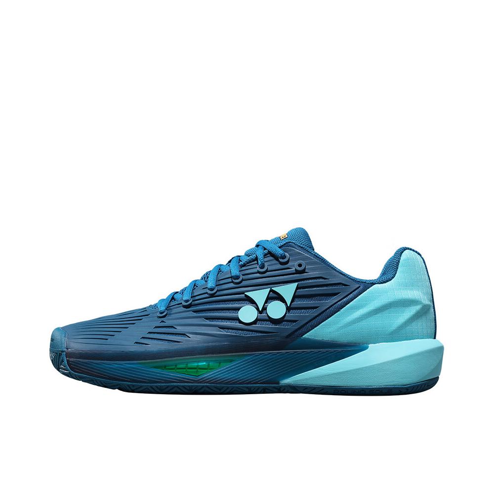 推荐商品：YONEX/尤尼克斯 SHTE5LACEX 防滑耐磨 回弹缓震 稳定 织物支撑 包裹性 网球鞋  月色/青色