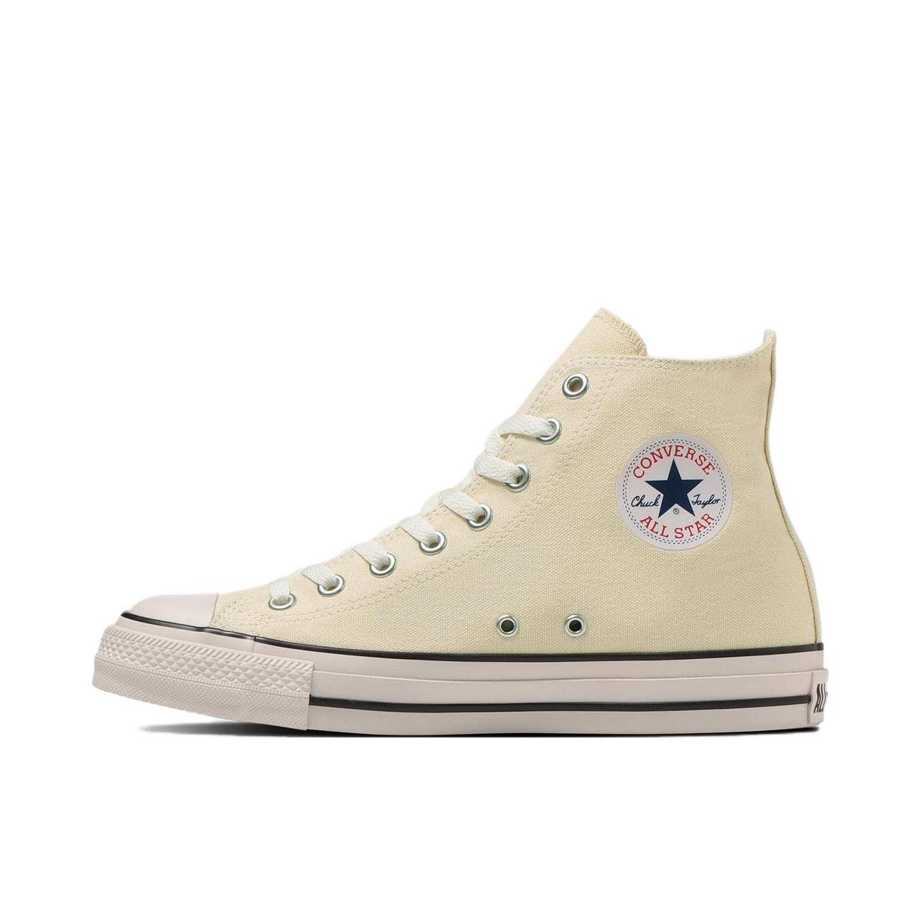 推荐商品：Converse/匡威 Chuck Taylor All Star 帆布鞋 常青款轻便防滑耐磨百搭复古圆头减震贴合高帮 高帮/米色/黑色