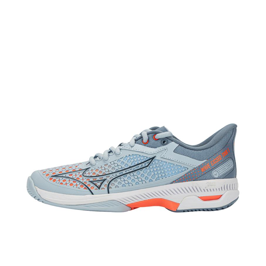 推荐商品：Mizuno/美津浓 Wave Exceed Tour 5 透气 耐磨 稳定 轻量 网球鞋 女款/灰色/橙色