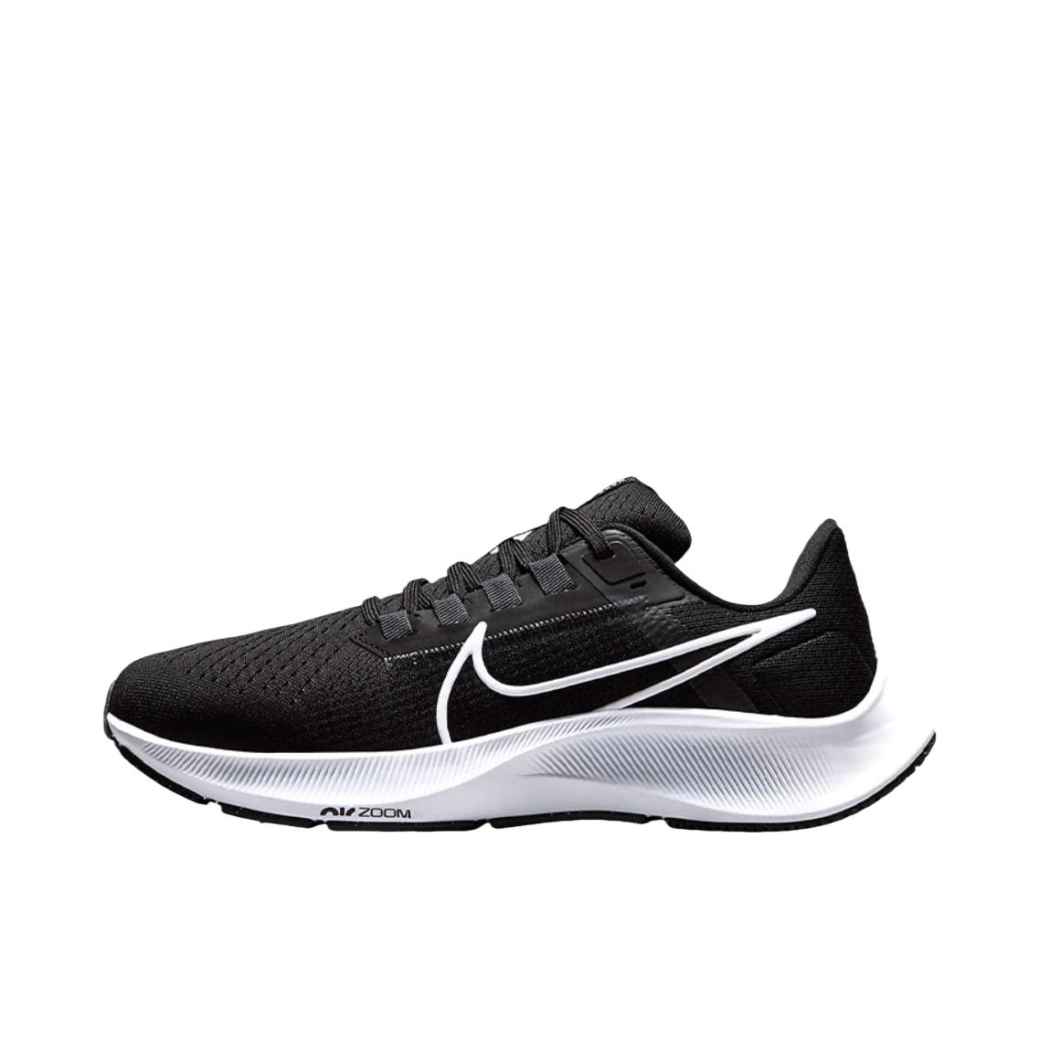推荐商品：【苏炳添同款】 Nike Air Zoom Pegasus 38 跑鞋 气垫缓震透气舒适轻便防滑耐磨休闲运动织物圆头回弹平跟 女款/黑色/白色