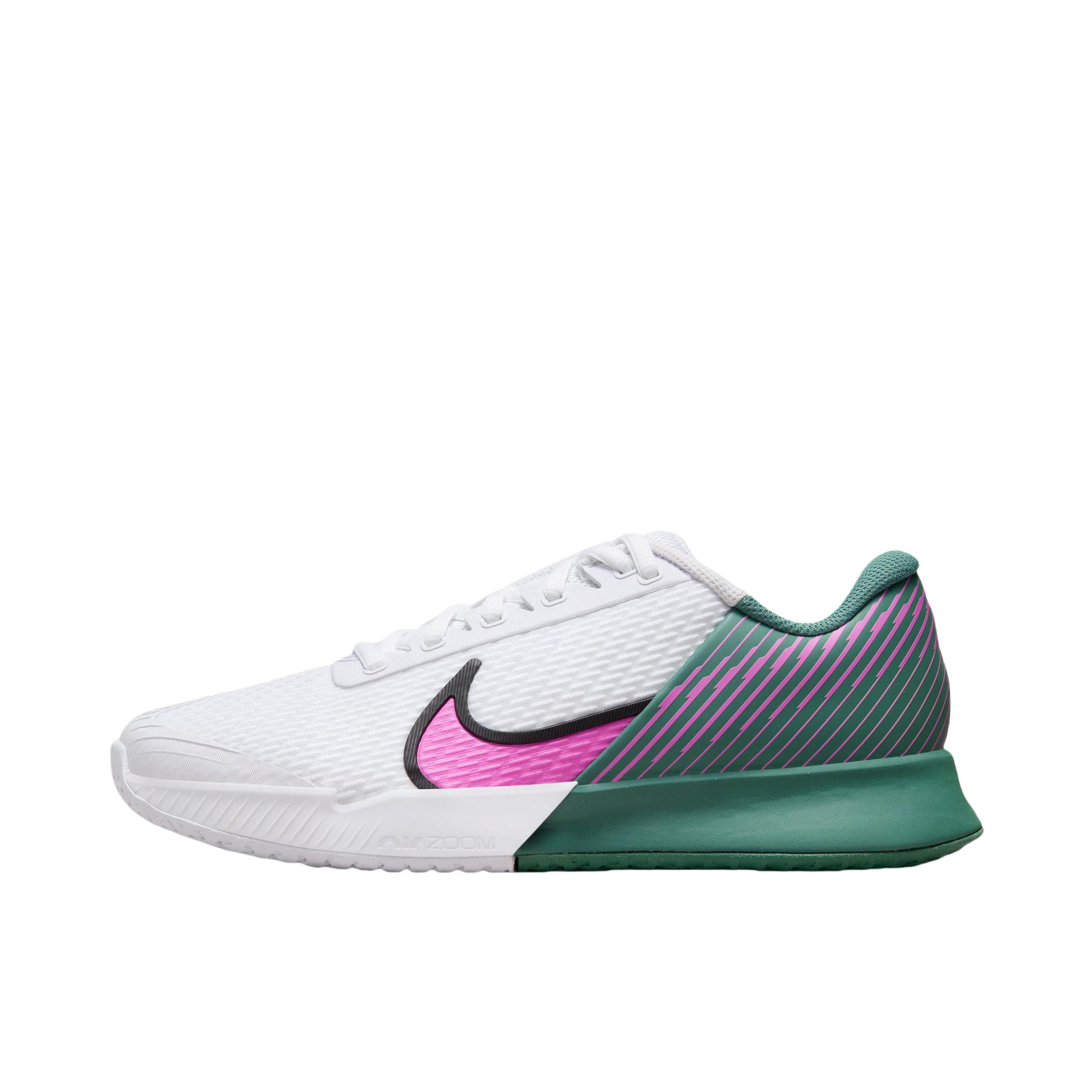 推荐商品：Nike Air Zoom Vapor Pro 2 防滑耐磨 硬地球场 透气 网球鞋 女款/白色/墨绿/粉色