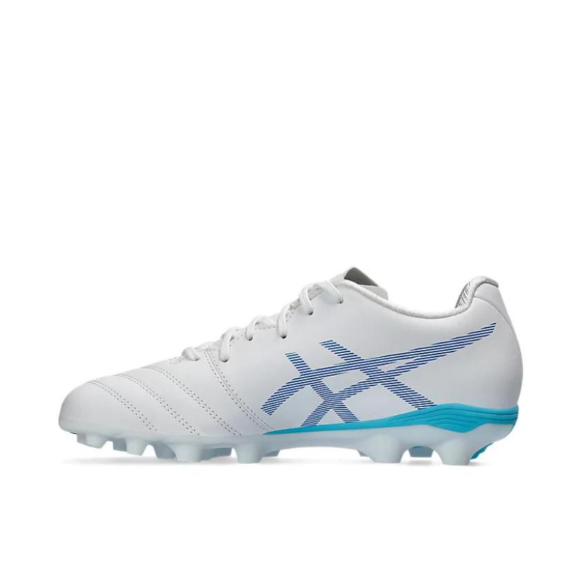 推荐商品：Asics/亚瑟士 DS LIGHT 舒适耐磨 轻便低帮 足球鞋 儿童 大童/白色/蓝色
