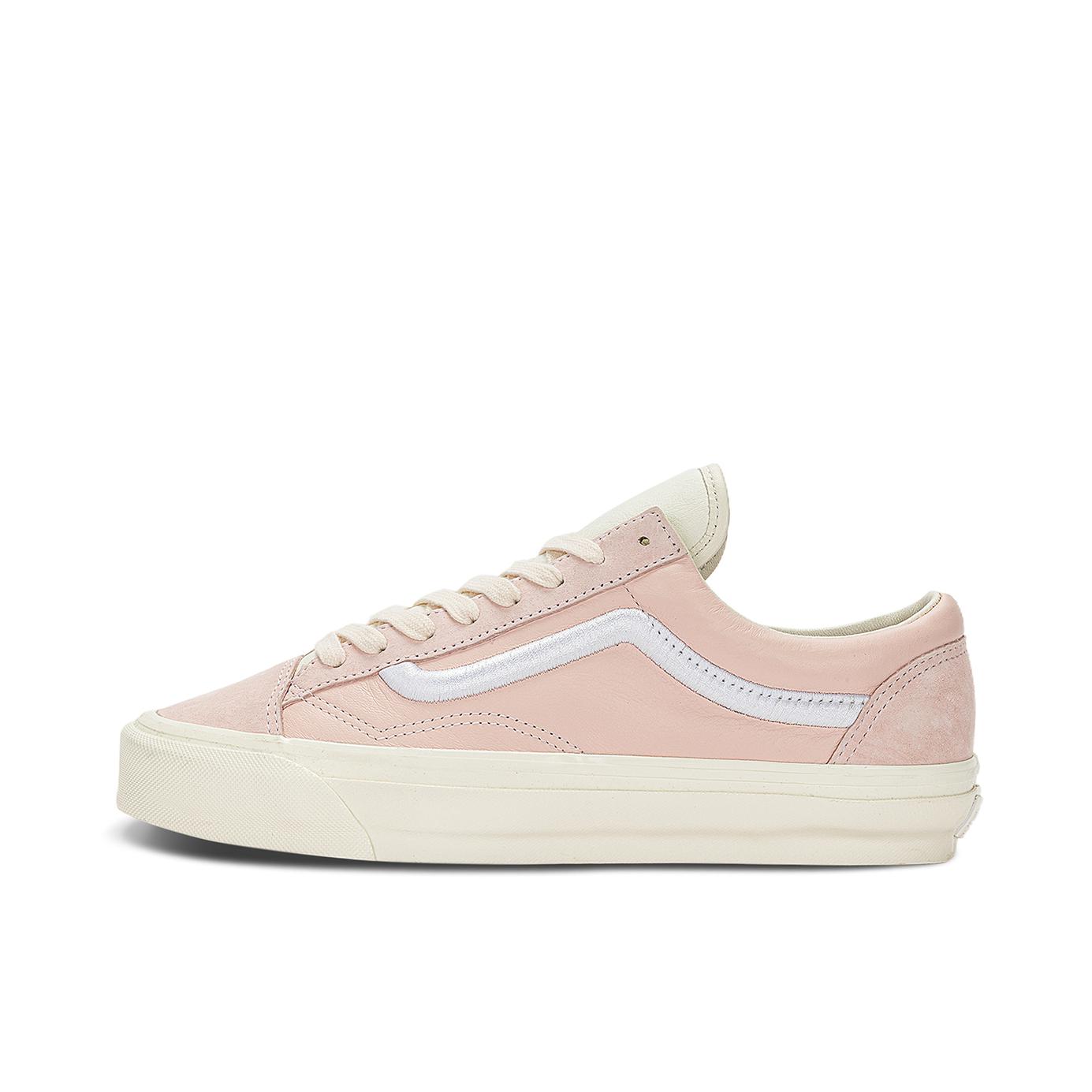 推荐商品：Vans/范斯 Old Skool 滑板鞋 板鞋 轻便防滑复古舒适经典 粉色 /白色