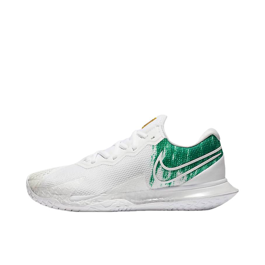 推荐商品：Nike Court Zoom Vapor Cage 4 防滑耐磨 支撑 舒适透气 运动 硬地球场 网球鞋 白色/绿色