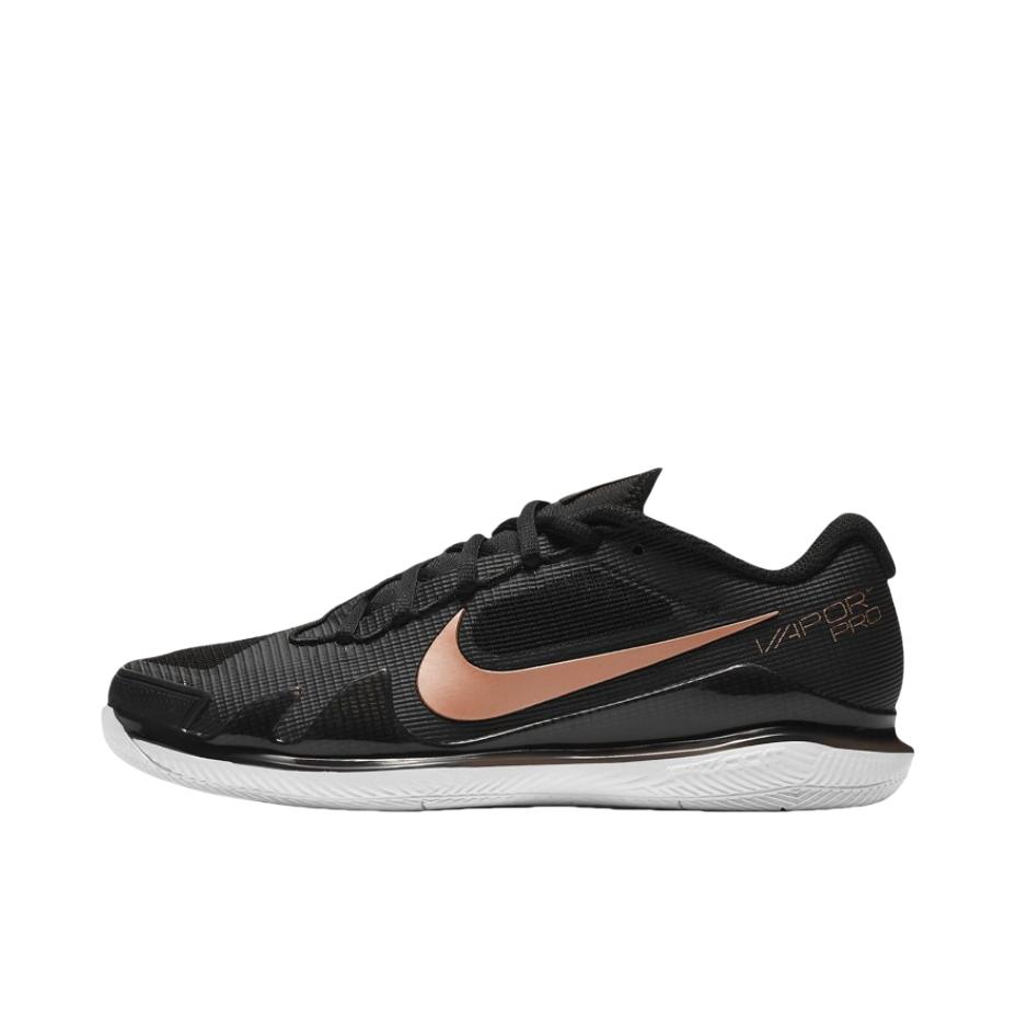 推荐商品：Nike Air Zoom Vapor Pro 硬地 球场 防滑耐磨 减震透气 舒适轻便 织物 网球鞋 女款/黑色/金色