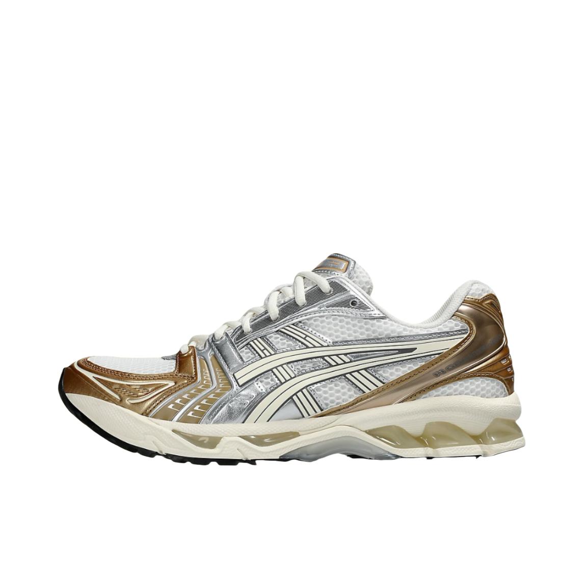 推荐商品：Asics/亚瑟士 Gel-Kayano 14 跑鞋 舒适减震防滑耐磨网面百搭复古慢跑 灰色/黄色