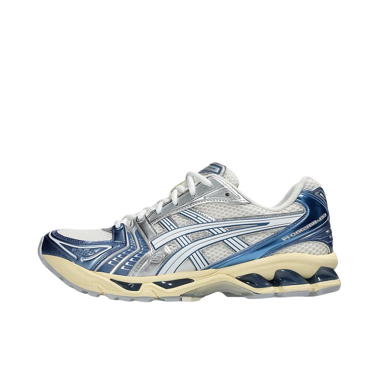 推荐商品：Asics/亚瑟士 Gel-Kayano 14 跑鞋 舒适减震防滑耐磨网面百搭复古慢跑 蓝色/灰色