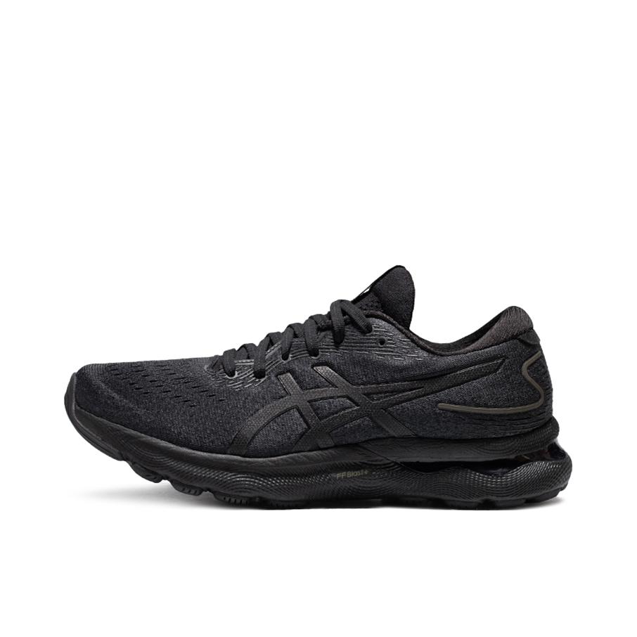 推荐商品：Asics/亚瑟士 Gel-Nimbus 24 跑鞋 圆头包裹轻便缓震透气稳定支撑回弹复古碳板织物夜跑 男款/2E/黑武士