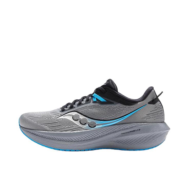 推荐商品：Saucony/索康尼 胜利21 Triumph 轻量缓震 回弹 跑鞋 灰色/黑色