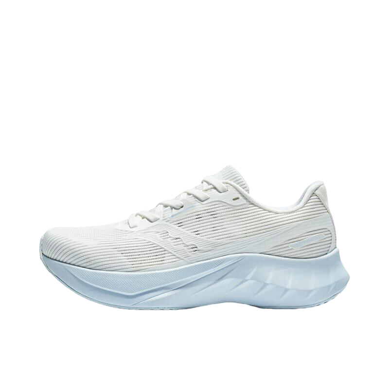 推荐商品：Saucony/索康尼  Tide 浪潮 2  助推 回弹 减震透气 防滑耐磨 稳定支撑 网布 慢跑  跑鞋 白色/蓝色 