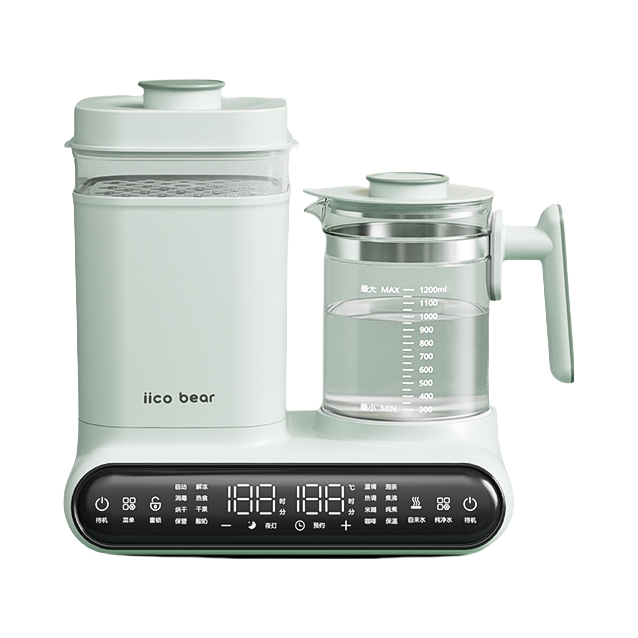 推荐商品：亿可熊 婴儿调奶暖奶器家用恒温壶玻璃水壶奶瓶消毒器带烘干多功能二合一可用