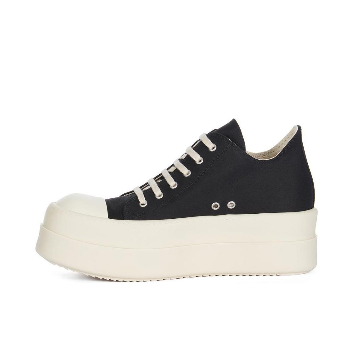 推荐商品：Rick Owens DRKSHDW 运动休闲鞋 时尚百搭防滑耐磨舒适轻便牛皮圆头帆布厚底 厚底/黑色/米色