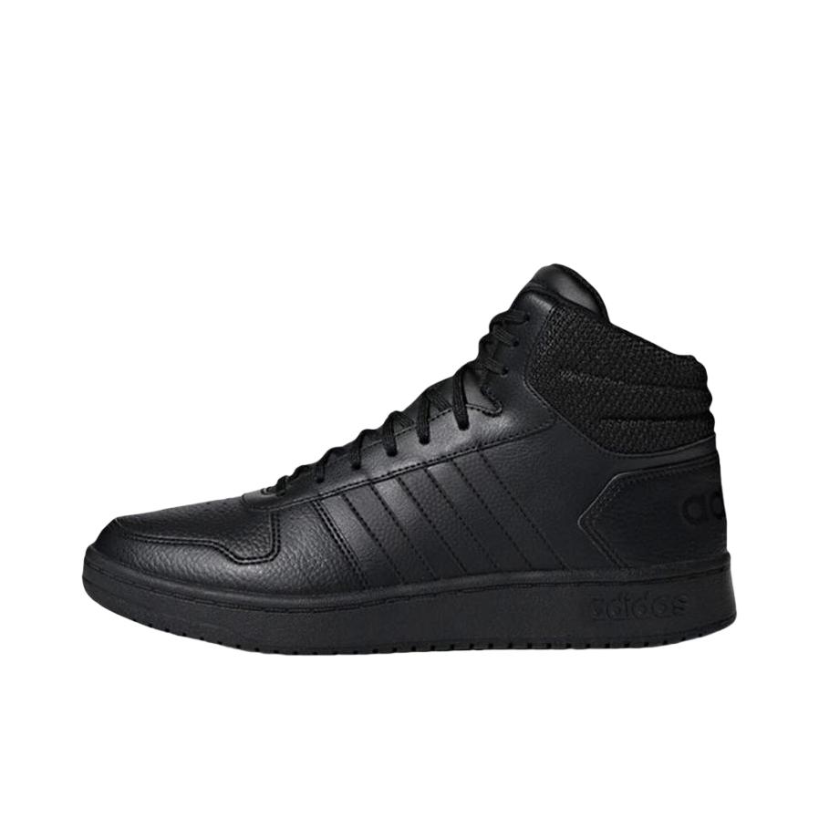推荐商品：adidas Hoops 2.0 板鞋 简约百搭复古透气轻便舒适防滑耐磨圆头轻运动 Mid Triple Black 黑武士 Mid